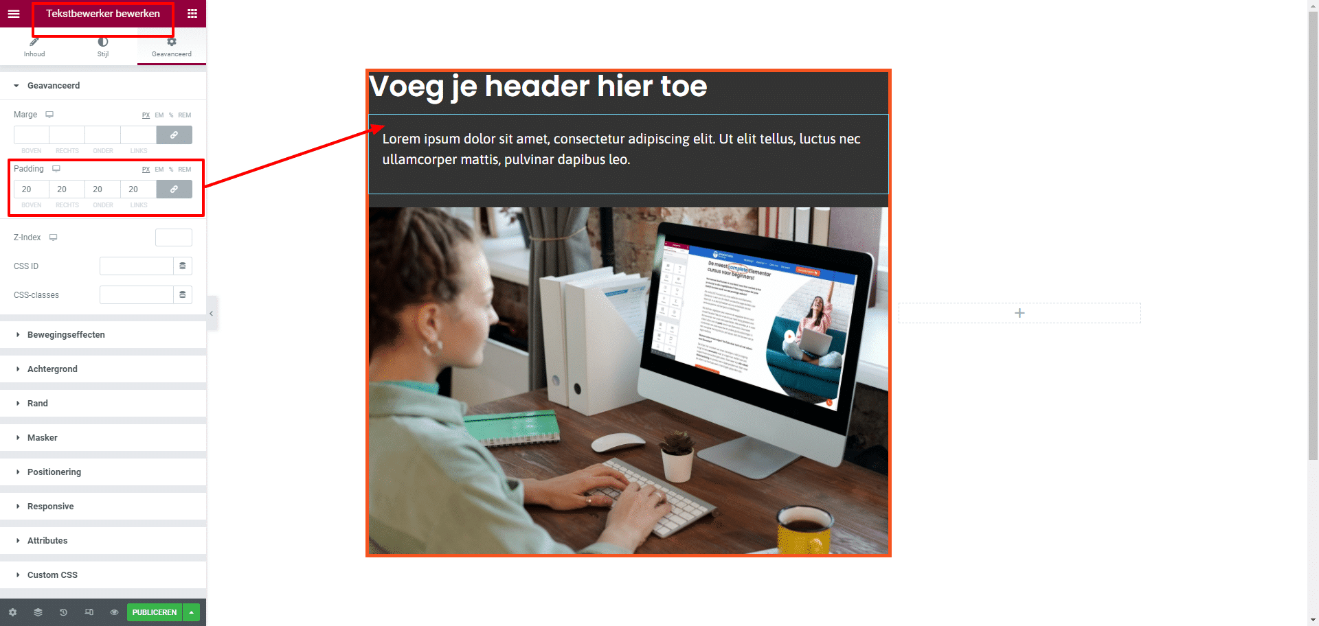 Elementor Marge en Padding uitgelegd in makkelijke taal!